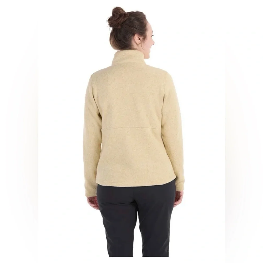 New Marmot Women's Drop Line Jacket in Light Oak Sz Medium Half Zip Sweater - Picture 2 of 6